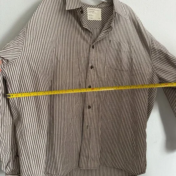Wrangler Vintage Men’s Striped 100% Cotton Button Up Shirt Long Sleeve 2XL - Picture 6 of 11
